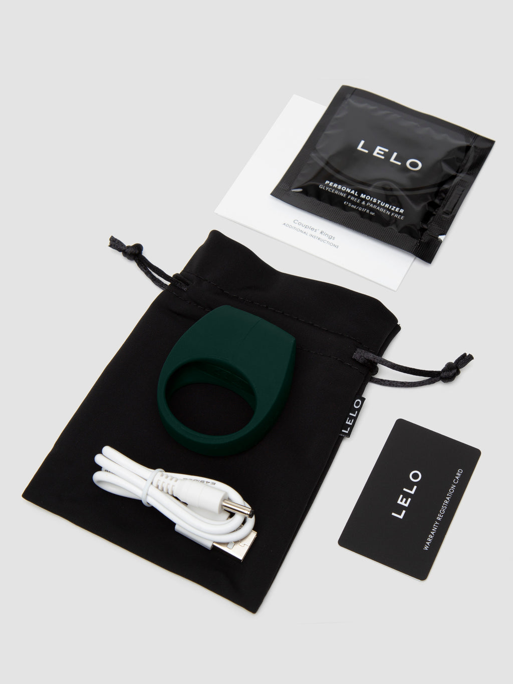 Lelo Tor 2 Luxury Rechargeable Vibrating Cock Ring, Green | Green