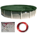 round ripstopper green &amp; black swimming pool winter cover (various sizes)