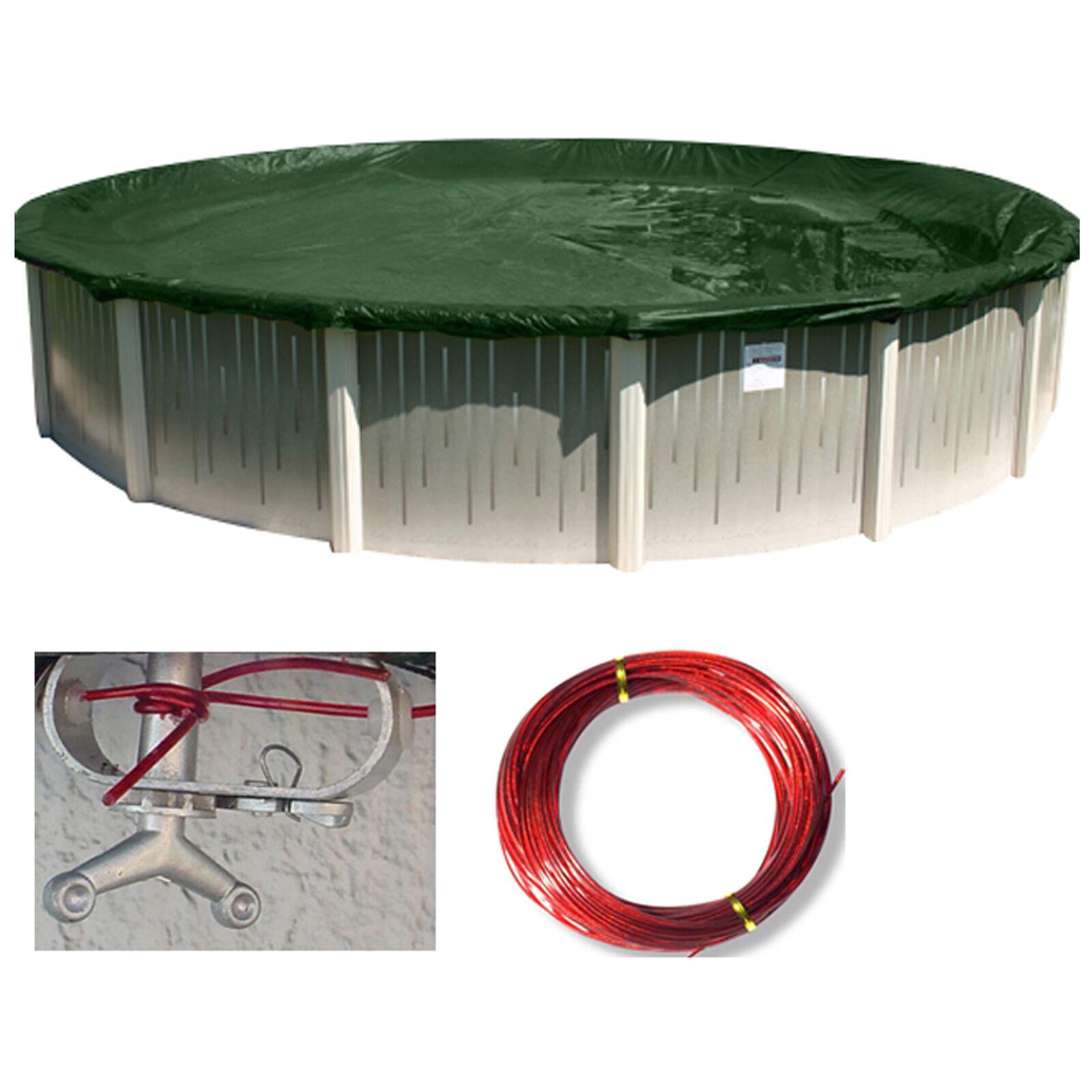 round ripstopper green &amp; black swimming pool winter cover (various sizes)