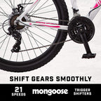 Mongoose Switchback Adult Mountain Bike, 8-21 Speeds, 27.5-Inch Wheels, Aluminum Frame, Disc Brakes, Multiple Colors