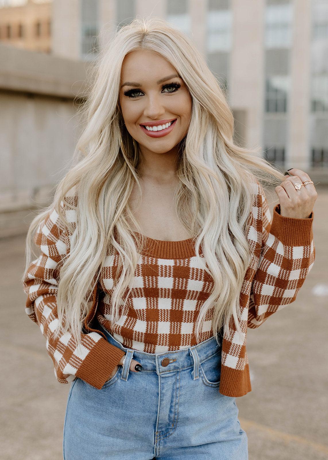 cardigan top set - camel