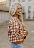 cardigan top set - camel