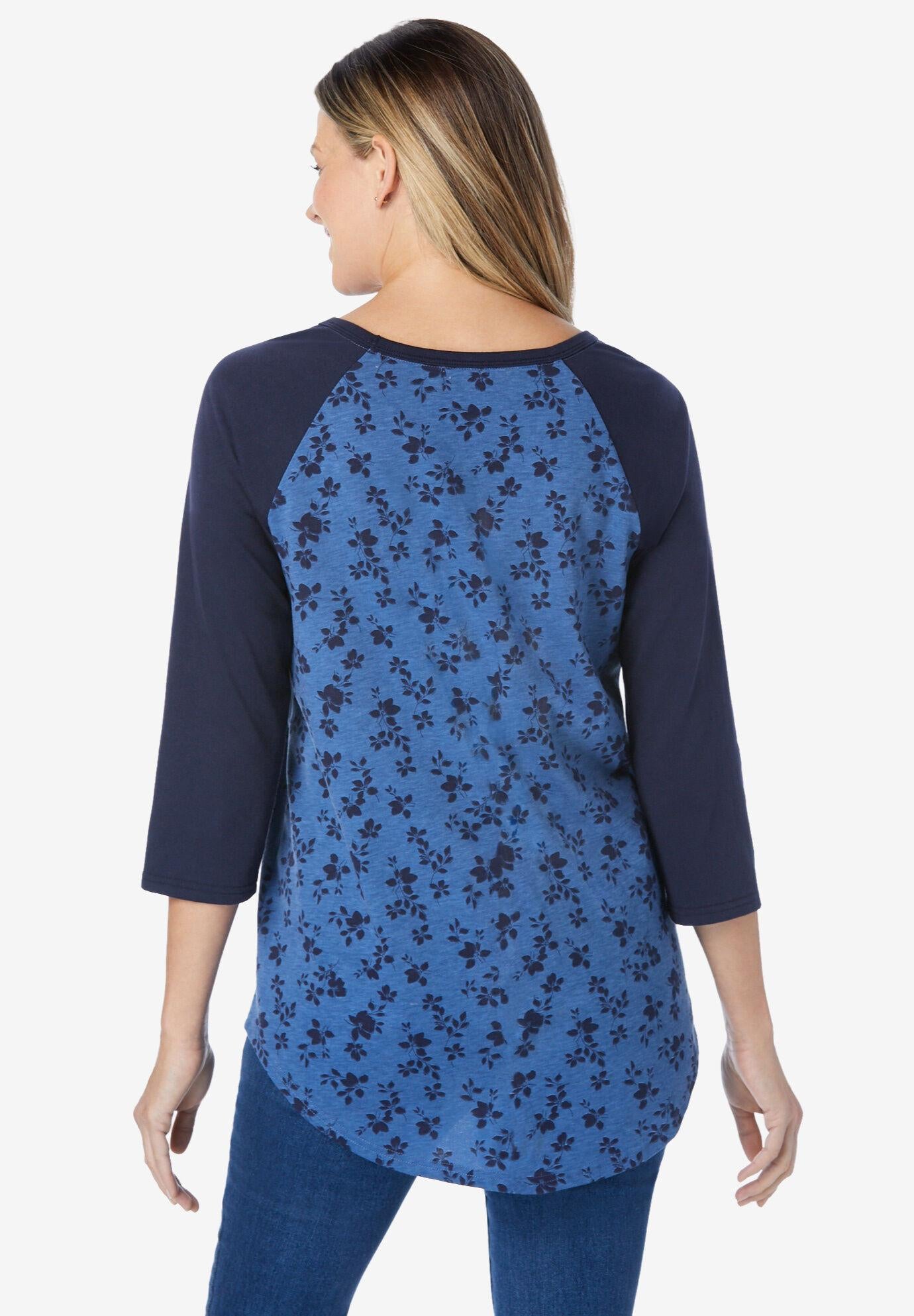 three-quarter sleeve baseball tee