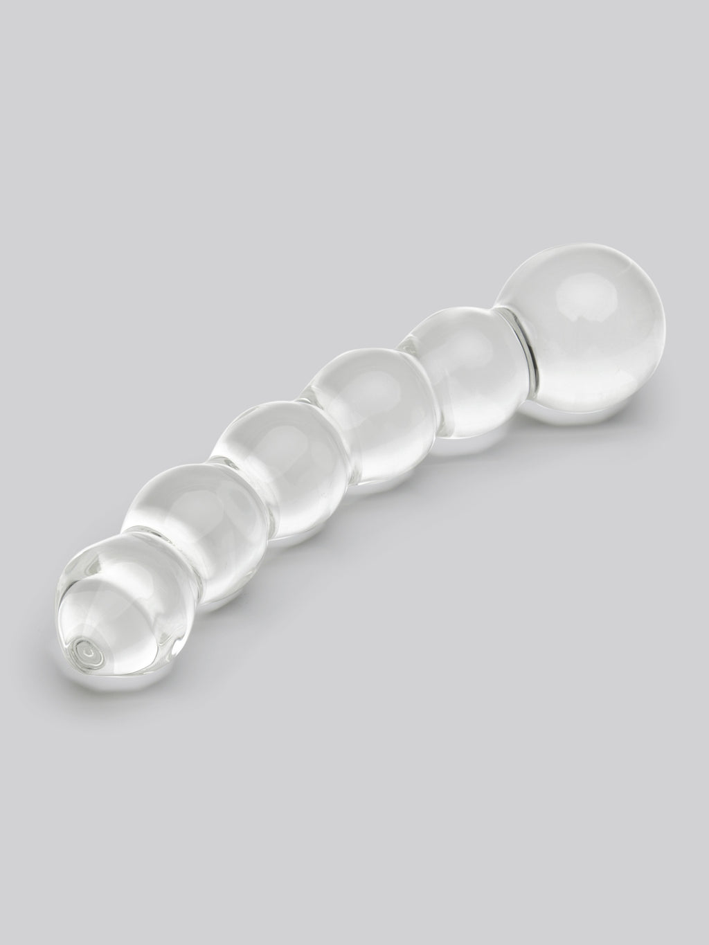 Lovehoney Beaded Sensual Glass Dildo 7 Inch, Clear | Clear