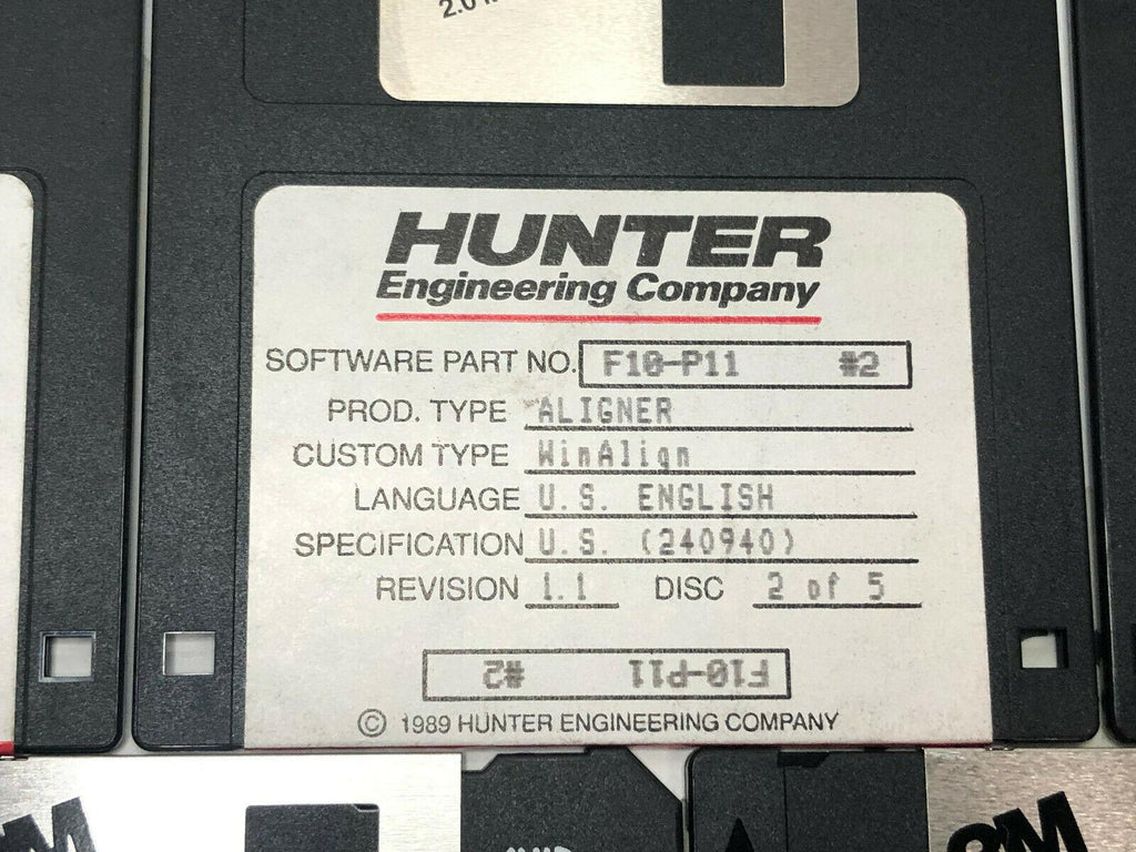 Hunter F10-P11 WinAlign Alignment 5 Floppy Disk Software Revision 1.1 P433