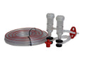 melasty, dwarf goat milking cluster group for milking machine with silicone liners, plastic shells, air hoses, automatic valves, blind stopper and 8 ft twin hose (milk and pulsator)