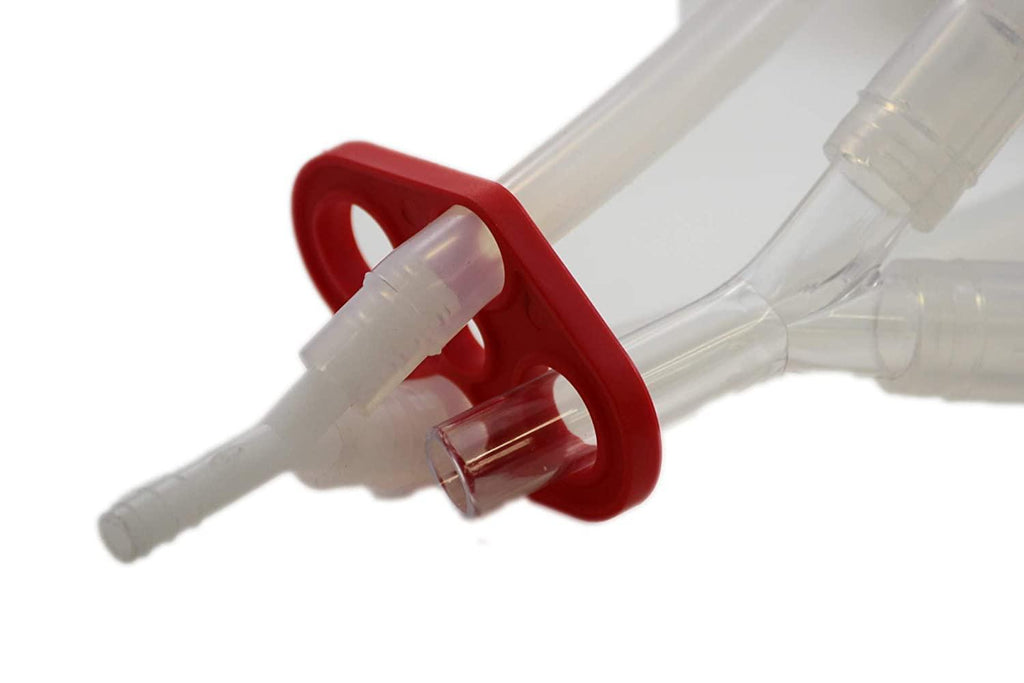 melasty, dwarf goat milking cluster group for milking machine with silicone liners, plastic shells, air hoses, automatic valves, blind stopper and 8 ft twin hose (milk and pulsator)