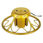 Gold Metal Rotating Christmas Tree Stand w/Twinkly App Controlled RGB Lights