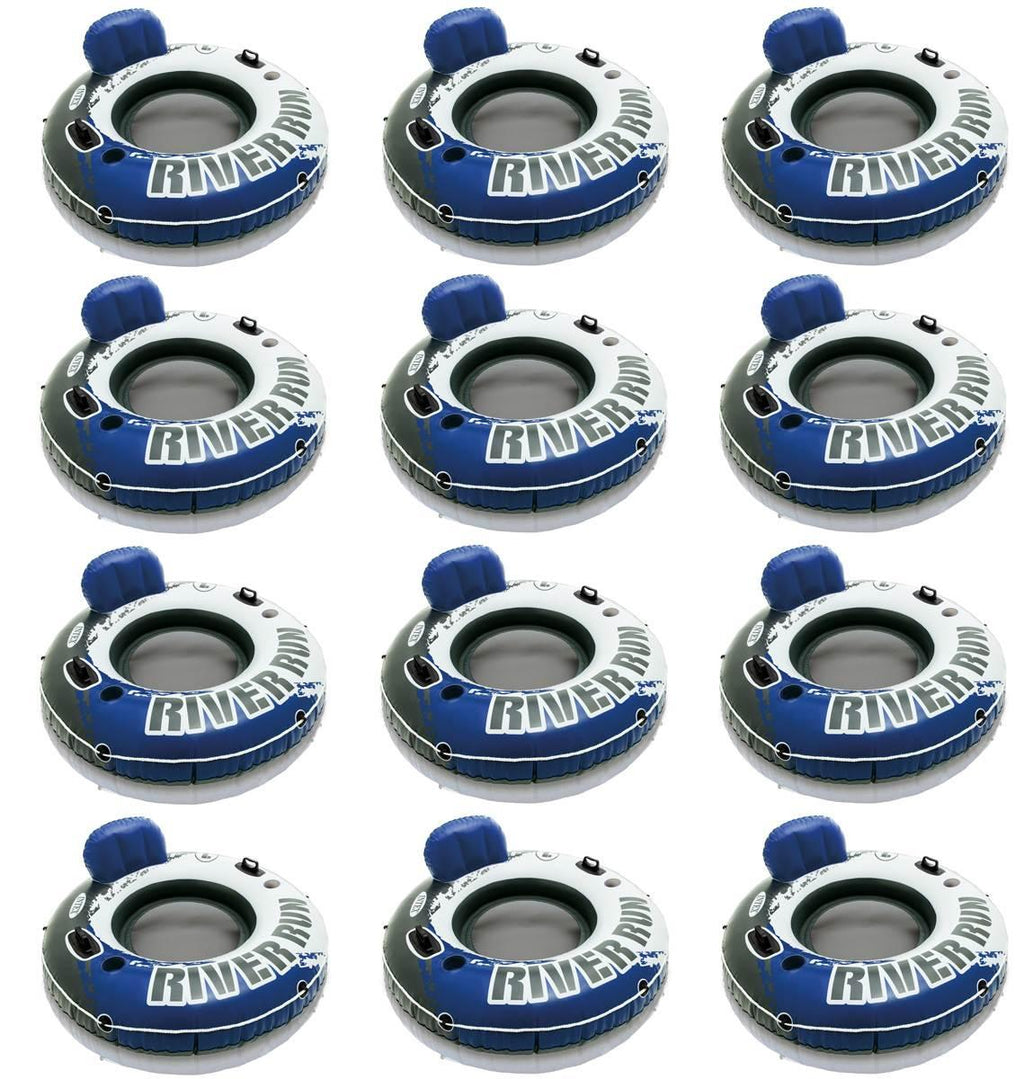 River Run 1 Inflatable Floating Tube Raft for Lake, Pool (12 Pack) 58825EP