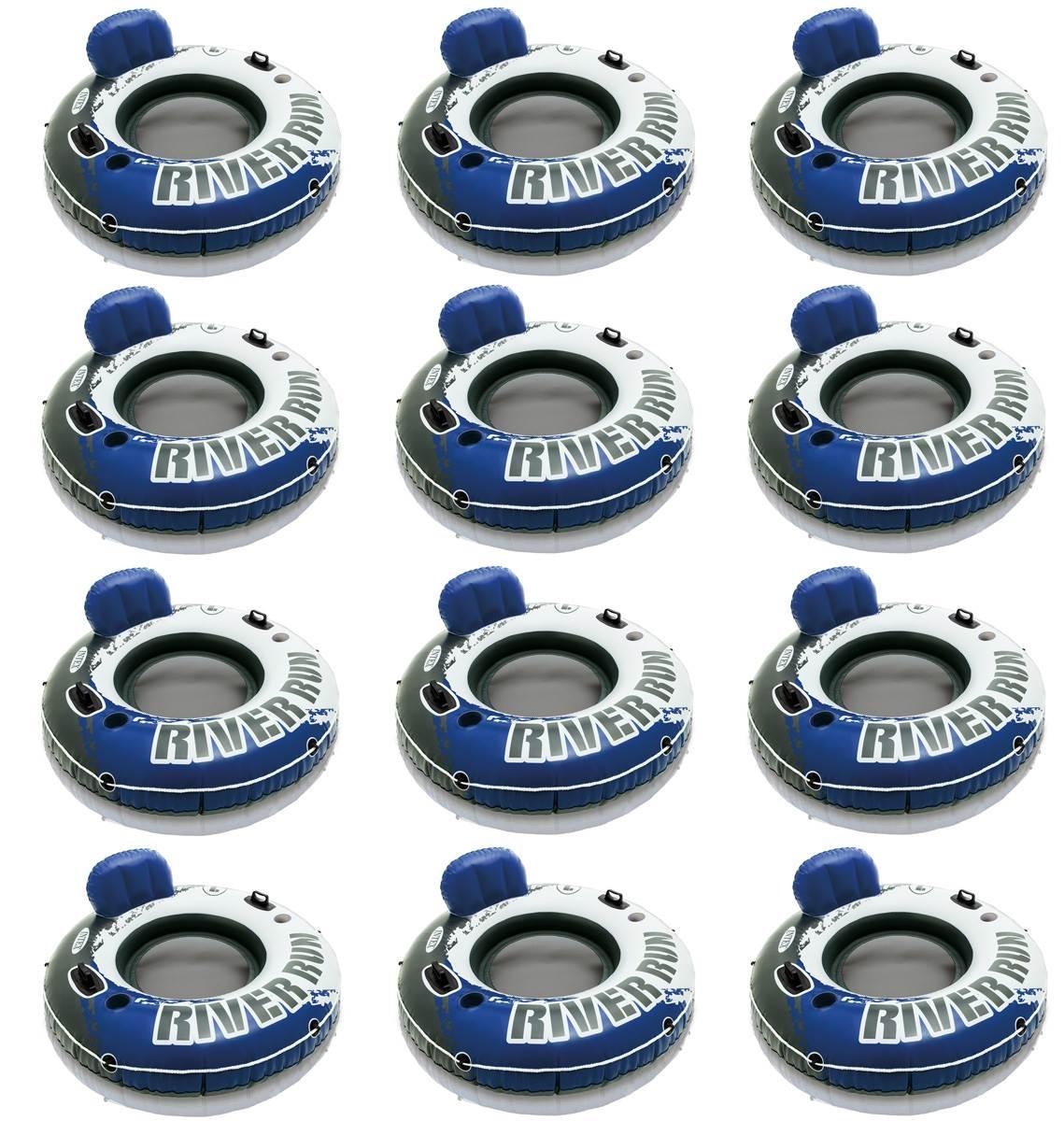 River Run 1 Inflatable Floating Tube Raft for Lake, Pool (12 Pack) 58825EP