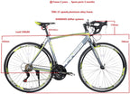 700c Road Bike Bicycles Men Adult 21-Speed Double Disc Brake Lightweight High Carbon Steel Frame Racing Bikes