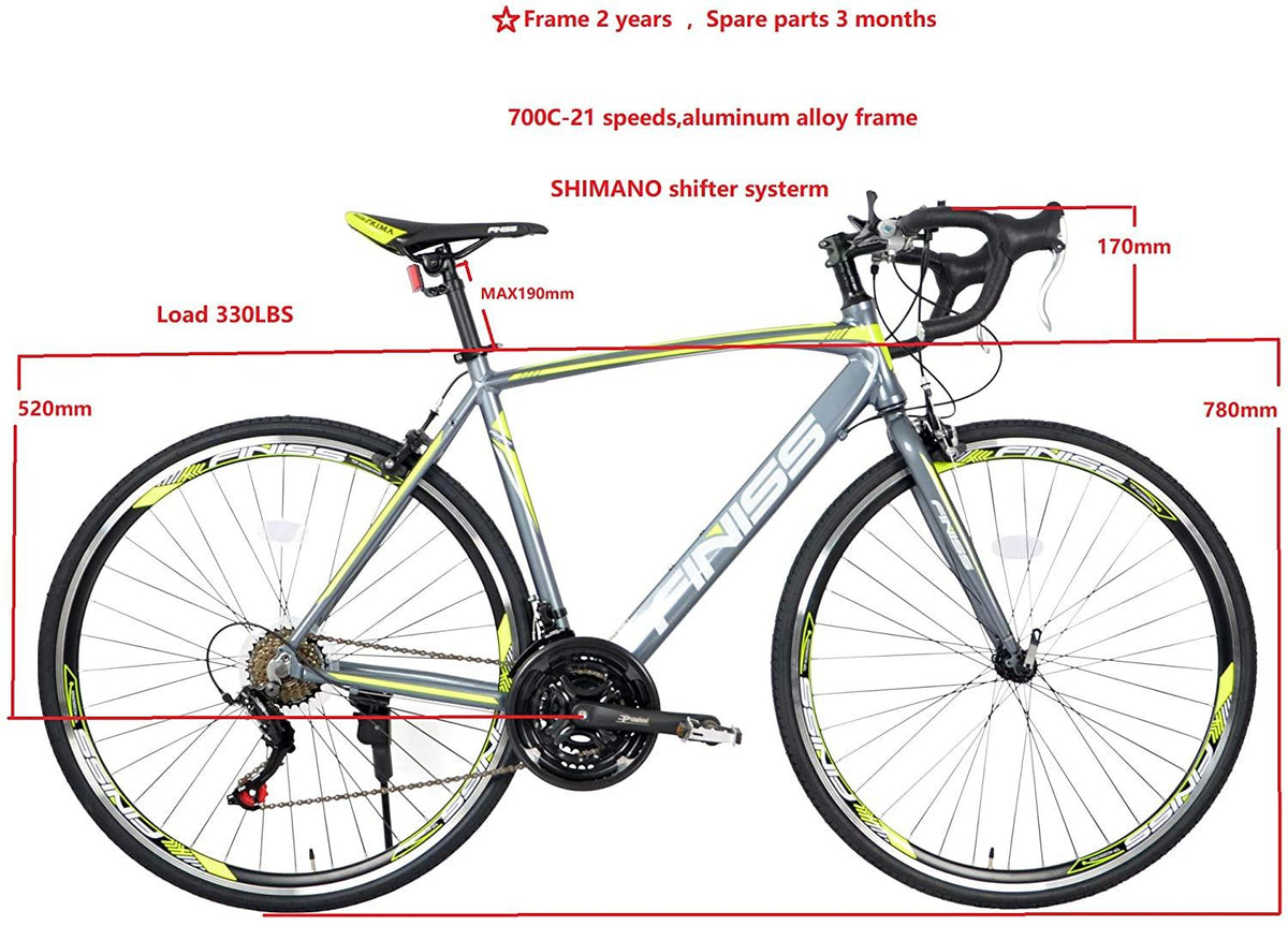 700c Road Bike Bicycles Men Adult 21-Speed Double Disc Brake Lightweight High Carbon Steel Frame Racing Bikes