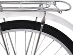 24" Womens Beach Cruiser Bike, Unisex Commute Body Ease Comfort Bike Road Seaside Travel Bicycles for Women Men (White)