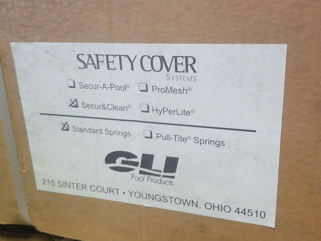 gli 16' x 32' swimming pool safety cover right hand 4x8 step secure n clean rhsf