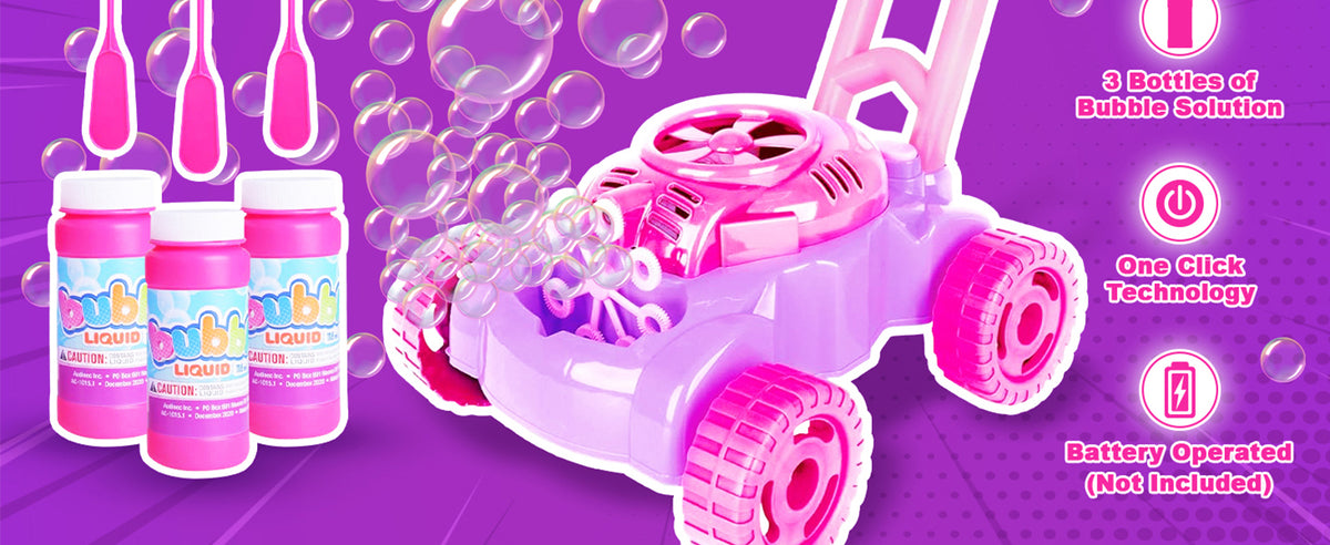 Bubble Lawn Mower for Toddlers 1-3, Bubble Machine for 1-Year-Old Girl Gifts, Toddler Outdoor Toys for 2-Year-Old Girl Birthday Gift, Push Summer Gardening Toys for Toddlers A1 2 3 +