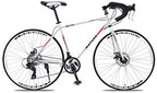 XSLY 700c Aluminum Alloy Road Bike 21 27and30speed Road Bicycle Two-disc Sand Road Bike Ultra-Light Bicycle Portable Adult Variable Speed Dual Disc Brake Cycling Racing (Color : 27 Speed S)