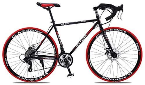 XSLY 700c Aluminum Alloy Road Bike 21 27and30speed Road Bicycle Two-disc Sand Road Bike Ultra-Light Bicycle Portable Adult Variable Speed Dual Disc Brake Cycling Racing (Color : 27 Speed S)