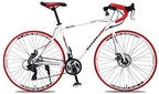 XSLY 700c Aluminum Alloy Road Bike 21 27and30speed Road Bicycle Two-disc Sand Road Bike Ultra-Light Bicycle Portable Adult Variable Speed Dual Disc Brake Cycling Racing (Color : 27 Speed S)