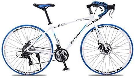 XSLY 700c Aluminum Alloy Road Bike 21 27and30speed Road Bicycle Two-disc Sand Road Bike Ultra-Light Bicycle Portable Adult Variable Speed Dual Disc Brake Cycling Racing (Color : 27 Speed S)