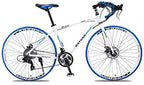 XSLY 700c Aluminum Alloy Road Bike 21 27and30speed Road Bicycle Two-disc Sand Road Bike Ultra-Light Bicycle Portable Adult Variable Speed Dual Disc Brake Cycling Racing (Color : 27 Speed S)