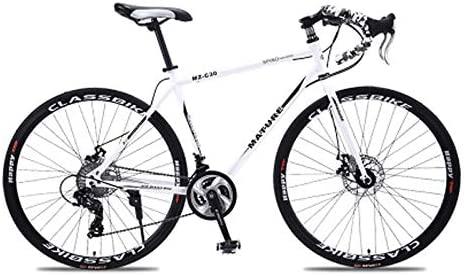 XSLY 700c Aluminum Alloy Road Bike 21 27and30speed Road Bicycle Two-disc Sand Road Bike Ultra-Light Bicycle Portable Adult Variable Speed Dual Disc Brake Cycling Racing (Color : 27 Speed S)
