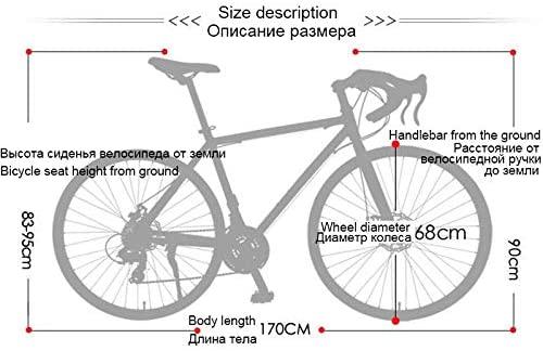 XSLY 700c Aluminum Alloy Road Bike 21 27and30speed Road Bicycle Two-disc Sand Road Bike Ultra-Light Bicycle Portable Adult Variable Speed Dual Disc Brake Cycling Racing (Color : 27 Speed S)