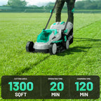20V 13" Cordless Lawn Mower, Electric Lawn Mowers for Garden, Yard and Farm, 5 Heights, with Brushless Motor, 4.0Ah Battery &amp; Charger Included
