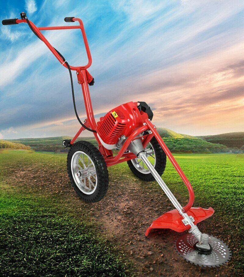 Lawn Mower Trimmer Gasoline Brush Cutter Hand Push Type Grass Cutter Garden Tool