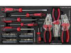 439PCS Tool Set, Mechanic Tool Set for Home, Tool Box Set 4-Tier Socket Wrench Ratchet Plier Nails, Home Tool Set Mechanics Kit with 3 Drawers Organizer for Adults Man Handyman, Red