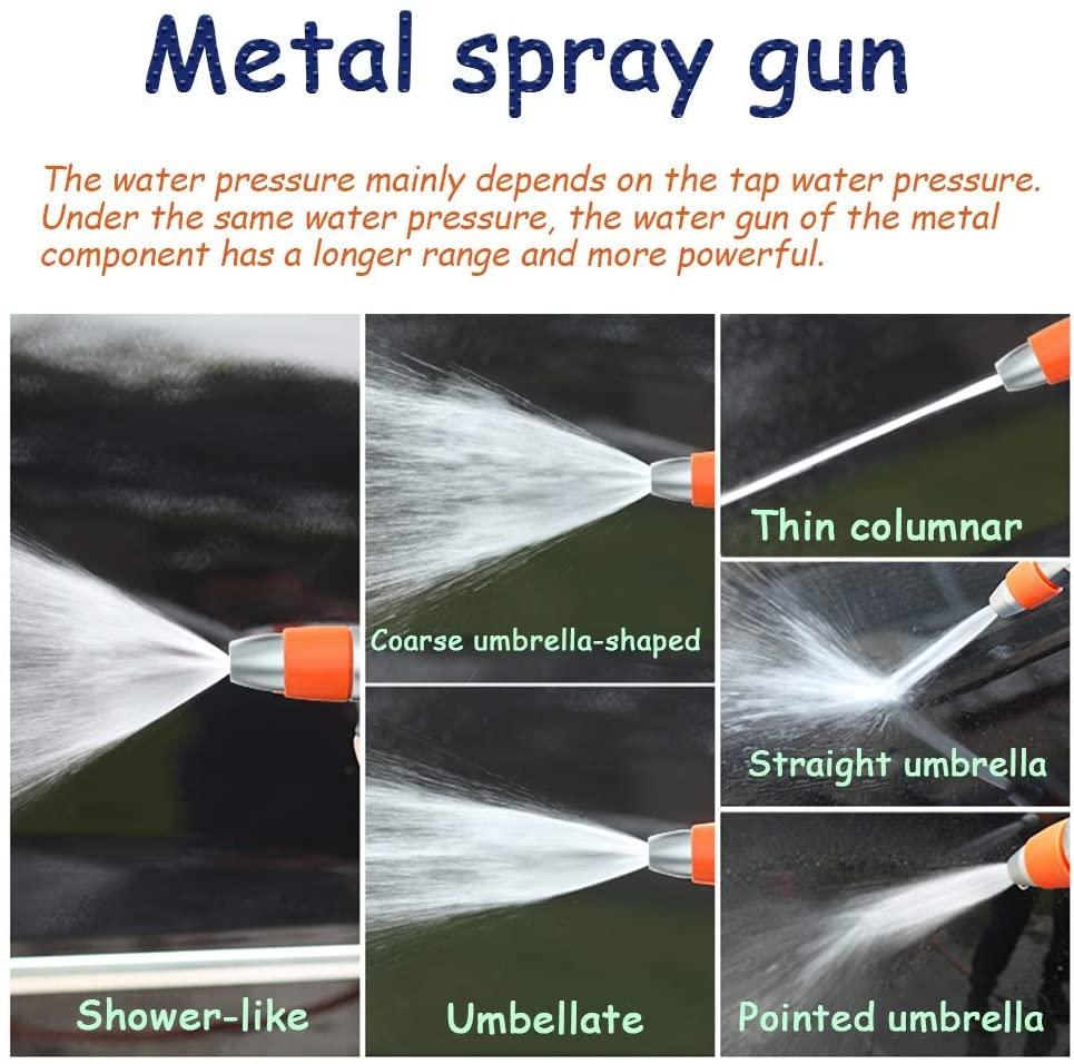 ZHJING Hose Water Gun Nozzle Heavy Duty Metal Spray Gun Watering Hose Sprinkler (Size : 50m Suit)