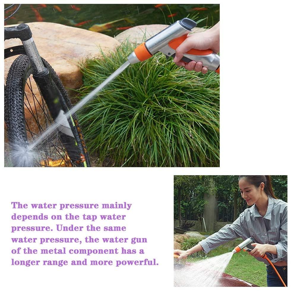 ZHJING Hose Water Gun Nozzle Heavy Duty Metal Spray Gun Watering Hose Sprinkler (Size : 50m Suit)