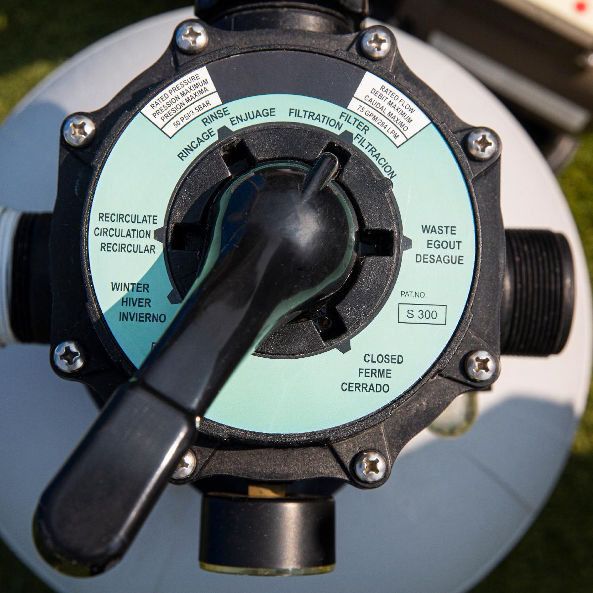 xtremepowerus swimming pool 16" sand filter with multi port valve with 3,100gph 3/4 hp pool pump with timer 15,000 gal