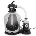 xtremepowerus swimming pool 16" sand filter with multi port valve with 3,100gph 3/4 hp pool pump with timer 15,000 gal