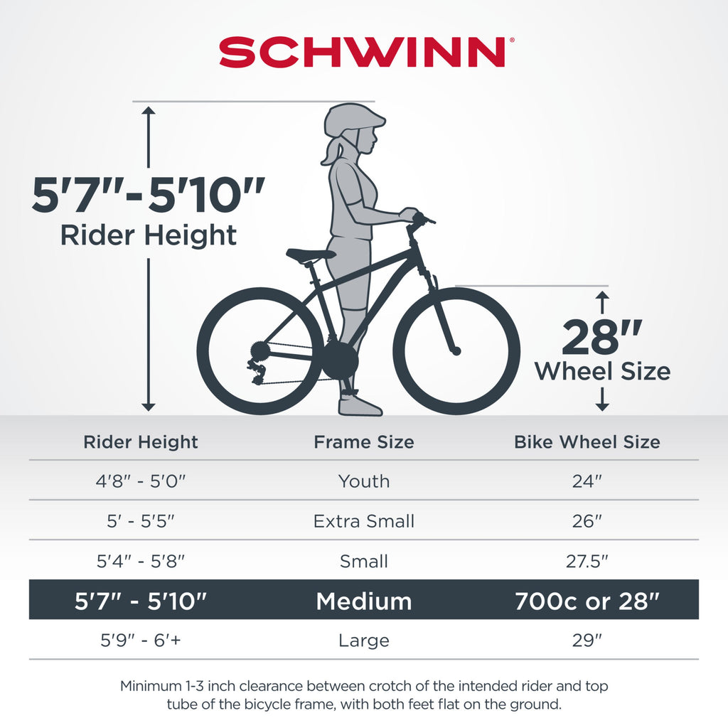 Schwinn Admiral hybrid bike, 7-speeds, 700c wheels, white