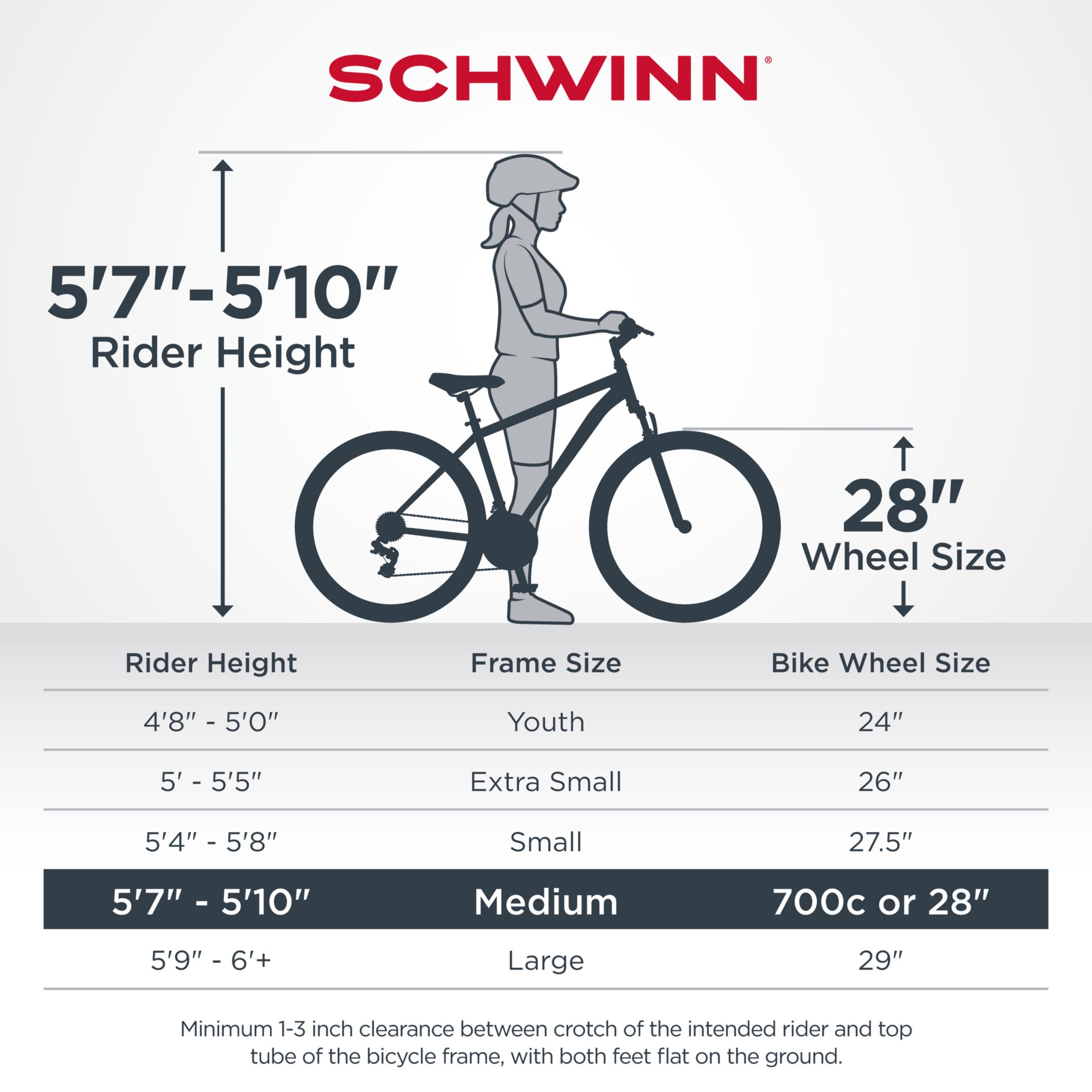 Schwinn Admiral hybrid bike, 7-speeds, 700c wheels, white