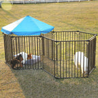 LEMKA Heavy Duty Dog Playpen Dog Kennel, Pet Dog Exercise Playpen Foldable Dog Steel Crate Wire Metal Ca6/10 Panels - 48/60 inches