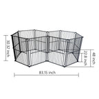 LEMKA Heavy Duty Dog Playpen Dog Kennel, Pet Dog Exercise Playpen Foldable Dog Steel Crate Wire Metal Ca6/10 Panels - 48/60 inches
