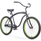 Firmstrong Bruiser , 26", Men's, Single Speed, Matte Black/Green