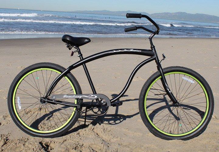 Firmstrong Bruiser , 26", Men's, Single Speed, Matte Black/Green