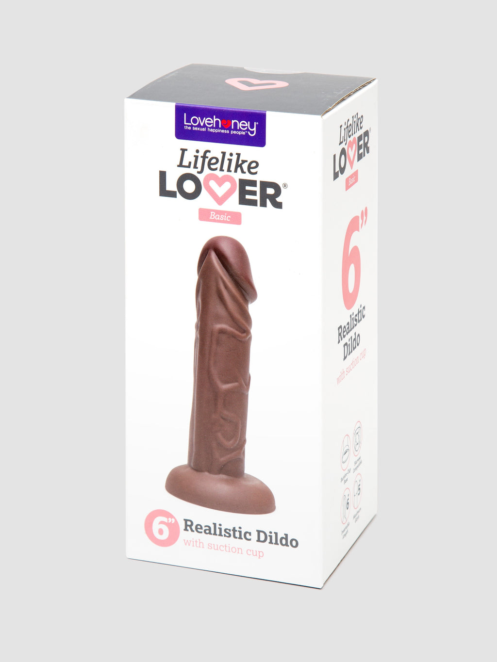 Lifelike Lover Basic Realistic Suction Cup Dildo 6 Inch, Flesh Brown | Flesh Brown
