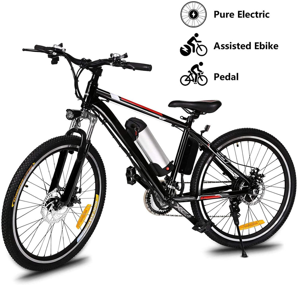 Hicient Electric Bike Electric Bicycle for Adult 26'' Electric Mountain Bike 250W Ebike 21 Speed Gear with Removable Lithium Battery and Battery Charger