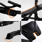 Hjcommed Adjustable Weight Bench, Foldable Workout Bench Incline Bench for Home Gym Strength Training, Adjustable Strength Training Bench with Preacher Curl, Leg Developer and Crunch Handle