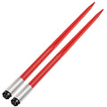 mophorn pair hay spear 49" bale spear 3000 lbs capacity, bale spike quick attach square hay bale spears 1 3/4", red coated bale forks, bale hay spike with hex nut &amp; sleeve for buckets tractors loaders