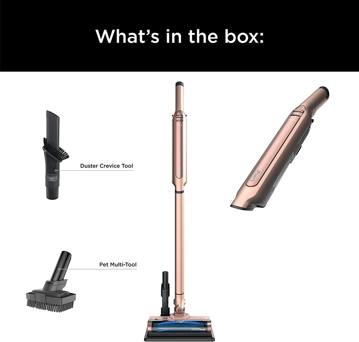 Shark WS642RG WANDVAC System Pet 3-in-1 Ultra-Lightweight Powerful Cordless Stick &amp; Handheld Vacuum Combo with Charging Dock, Duster Crevice Tool &amp; Pet Multi-Tool, Rose Gold