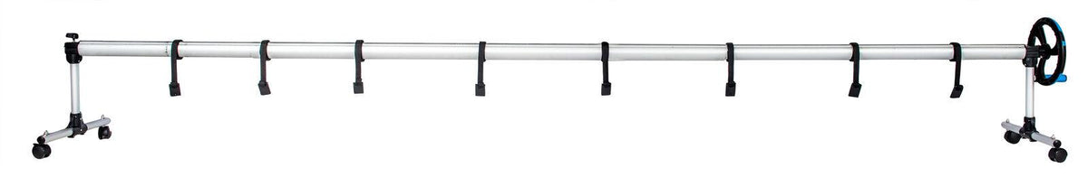 in-ground pool solar cover aluminum reel with telescopic tube and wheels - 18ft