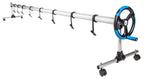 in-ground pool solar cover aluminum reel with telescopic tube and wheels - 18ft