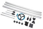 in-ground pool solar cover aluminum reel with telescopic tube and wheels - 18ft