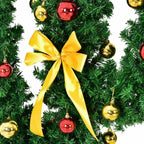 7 ft. Pre-Lit Cactus Artificial Christmas Tree with LED Lights and Ball Ornaments