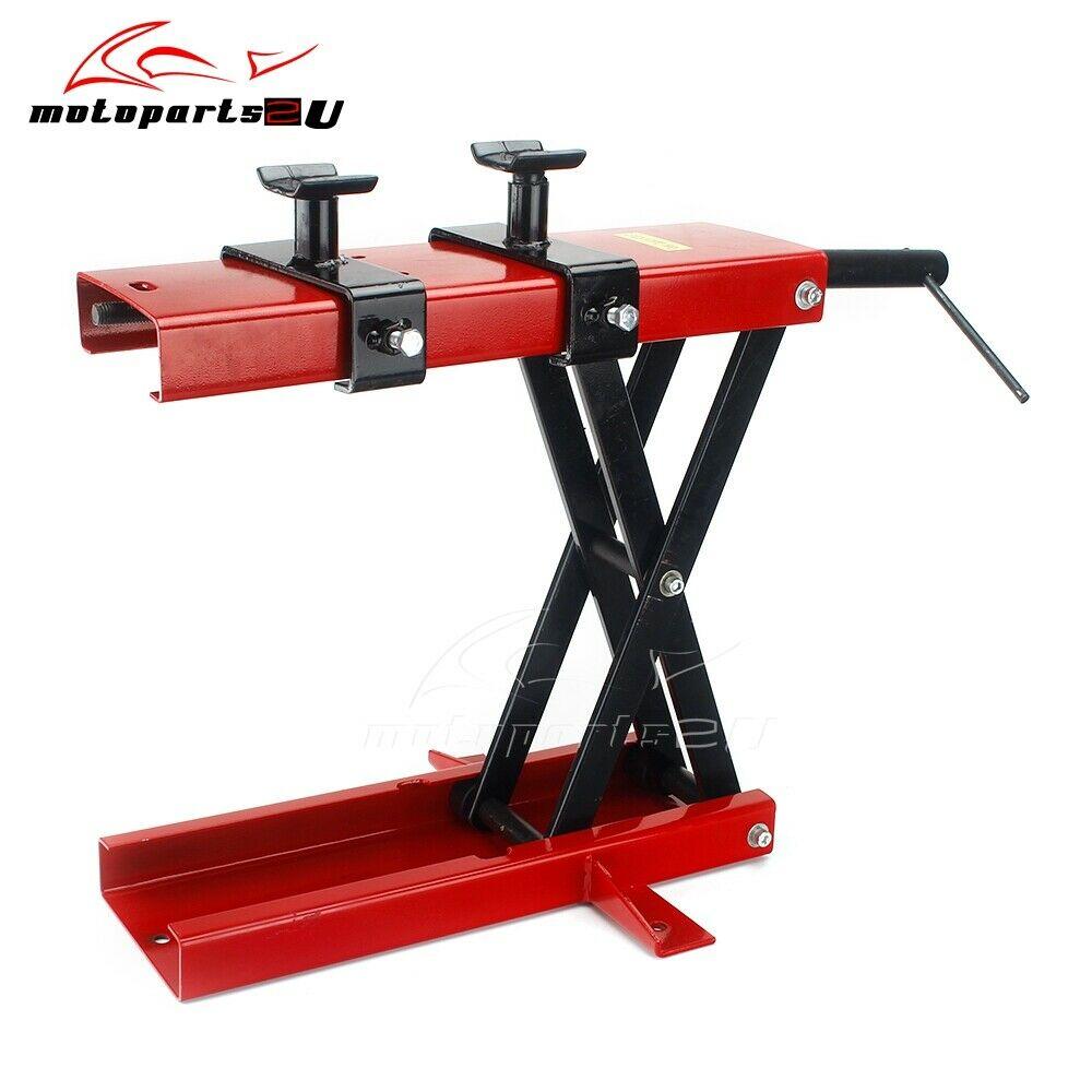 1100LB Motorcycle Dirtbike ATV Scissor Jack Center Lift Crank Repair Hoist Stand