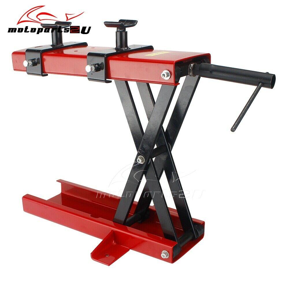 1100LB Motorcycle Dirtbike ATV Scissor Jack Center Lift Crank Repair Hoist Stand